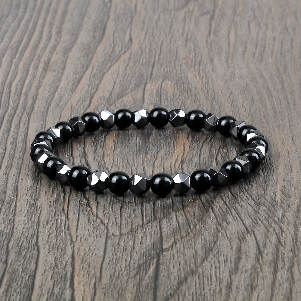 Y2K Hip Hop Natural Stone Bracelet Beads with Luster